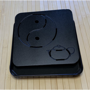 Чабань пластиковая черная квадрат 20*20*2,6 см. Photo 2